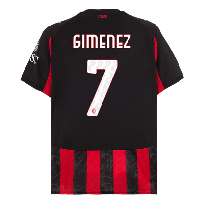 Camiseta GIMENEZ #7 AC Milan 2025/26 Primera Equipación-Versión Hincha