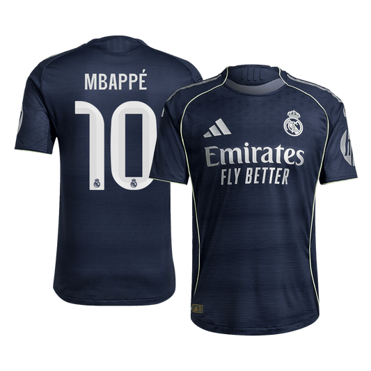 Camiseta Auténtica MBAPPÉ #10 Real Madrid 2025/26 Segunda Equipación Hombre - Versión Jugador