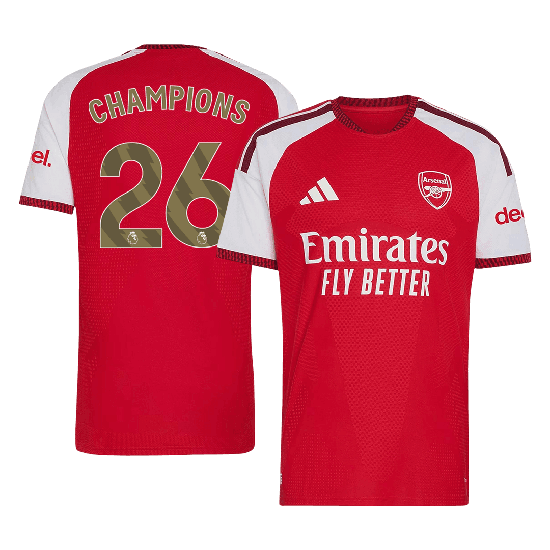 Camiseta Auténtica Champions #26 Arsenal 2026/27 Primera Equipación - Versión Jugador