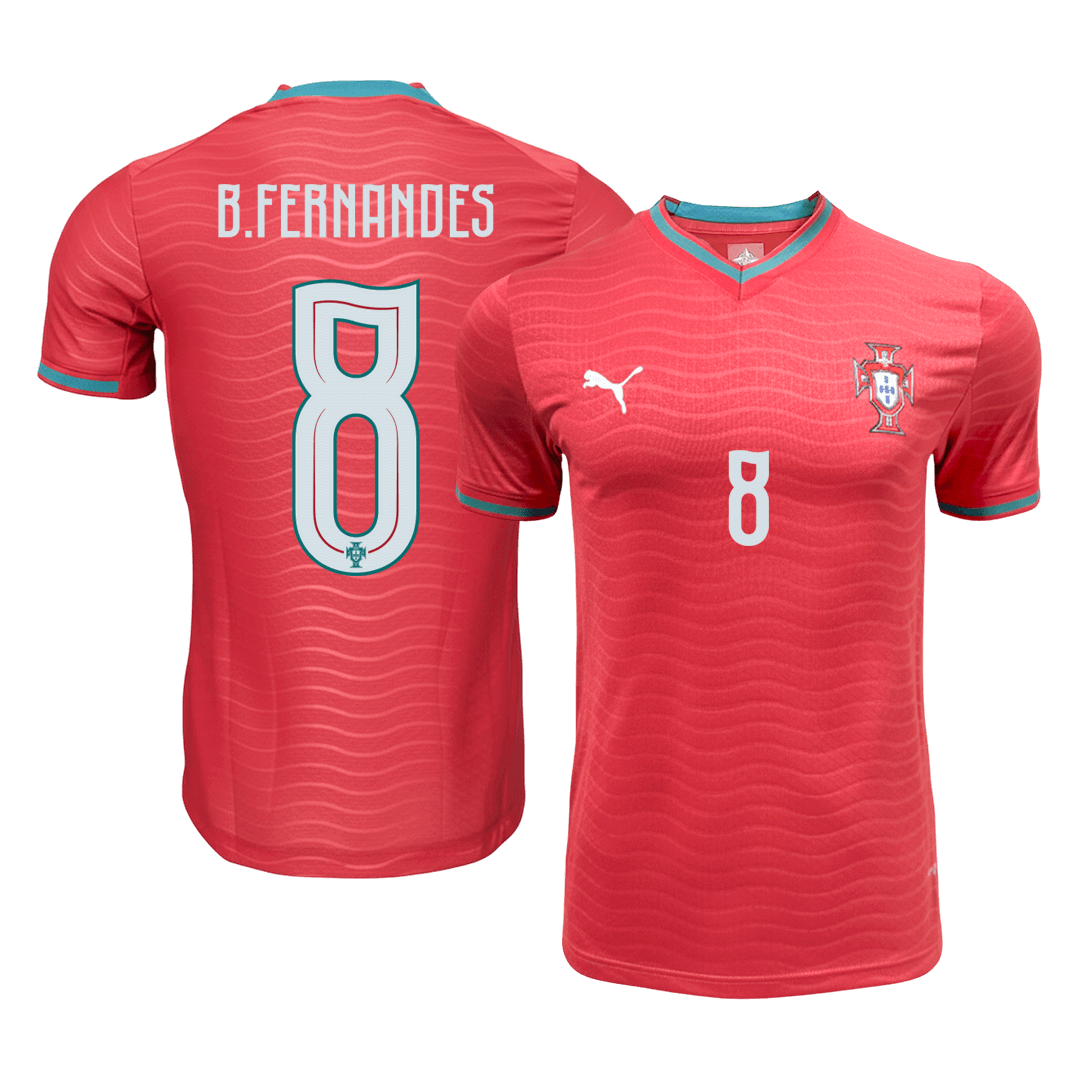 Camiseta Auténtica B.FERNANDES #8 Portugal 2026 Primera Equipación Copa del Mundo -Versión Jugador