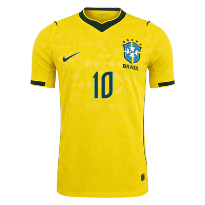 Camiseta Auténtica NEYMAR JR. #10 Brazil 2026 Primera Equipación Copa del Mundo -Versión Jugador