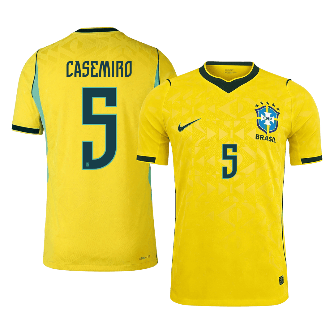 Camiseta Auténtica CASEMIRO #5 Brazil 2026 Primera Equipación Copa del Mundo -Versión Jugador