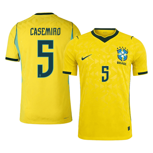Camiseta Auténtica Casemiro #5 Brasil 2026 Primera Equipación Copa del Mundo - Versión Jugador