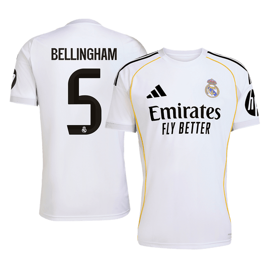 Camiseta BELLINGHAM #5 Real Madrid 2025/26 Primera Equipación Hombre - Versión Hincha