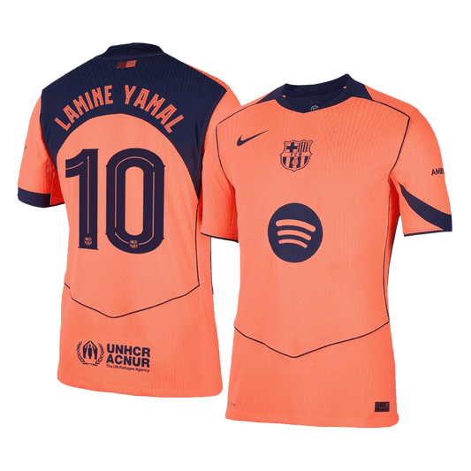 UCL Camiseta Auténtica LAMINE YAMAL #10 Barcelona 2025/26 Tercera Equipación -Versión Jugador