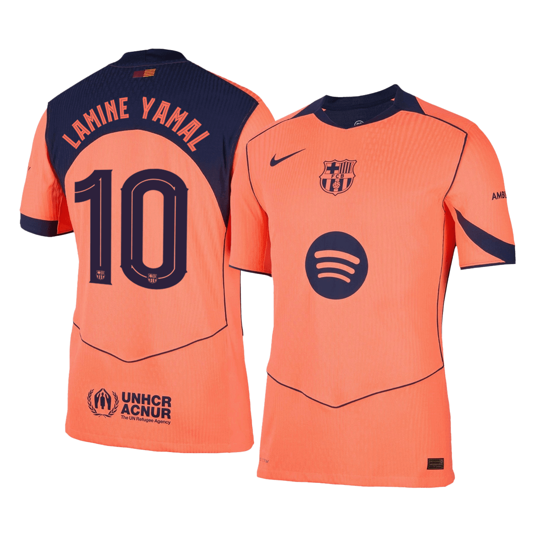 UCL Camiseta Auténtica LAMINE YAMAL #10 Barcelona 2025/26 Tercera Equipación -Versión Jugador