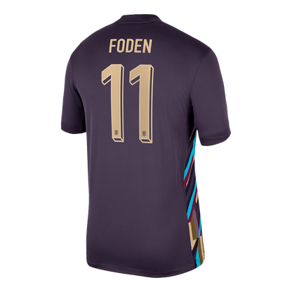 Camiseta FODEN #11 Inglaterra Euro 2024 Segunda  Equipación Visitante Hombre-Versión Hincha