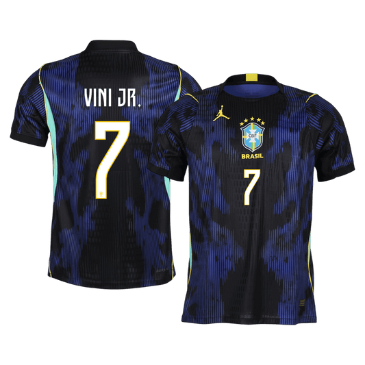 Camiseta Auténtica Vini Jr. #7 Brasil 2026 Segunda Equipación Copa del Mundo - Versión Jugador