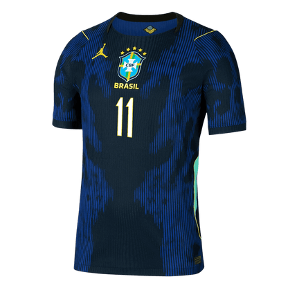 Camiseta Auténtica RAPHINHA #11 Brazil 2026 Segunda Equipación Copa del Mundo -Versión Jugador