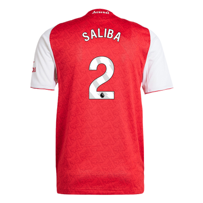 Camiseta Auténtica SALIBA #2 Arsenal 2025/26 Primera Equipación -Versión Jugador