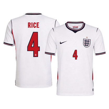 Camiseta Rice #4 Inglaterra 2026 Primera Equipación Copa del Mundo - Versión Hincha