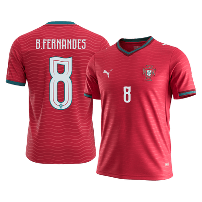 Camiseta B.FERNANDES #8 Portugal 2026 Primera Equipación Copa del Mundo - Versión Hincha