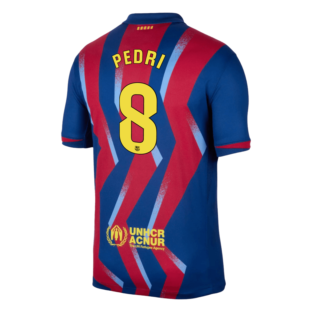 Camiseta Pedri #8 Barcelona 2025/26 Cuarta Equipación - Versión Hincha