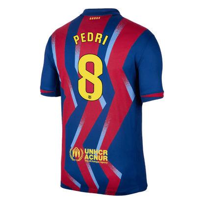 Camiseta Pedri #8 Barcelona 2025/26 Cuarta Equipación - Versión Hincha