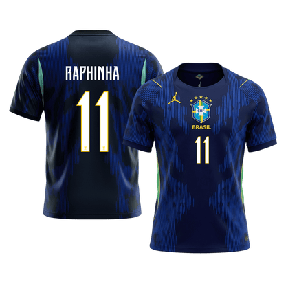 Camiseta RAPHINHA #11 Brazil 2026 Segunda Equipación Copa del Mundo - Versión Hincha