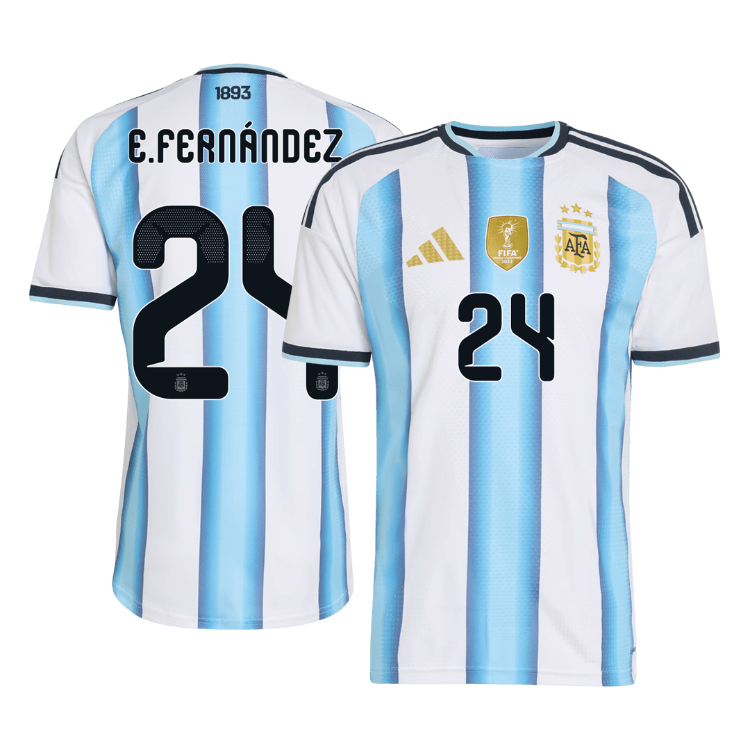 Camiseta Auténtica E. FERNÁNDEZ #24 Argentina 2026 Primera Equipación Copa del Mundo -Versión Jugador