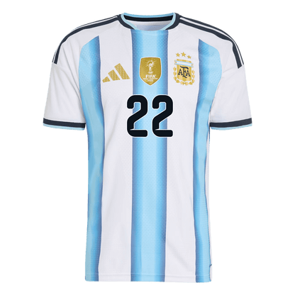 Camiseta Auténtica L.MARTÍNEZ #22 Argentina 2026 Primera Equipación Copa del Mundo -Versión Jugador