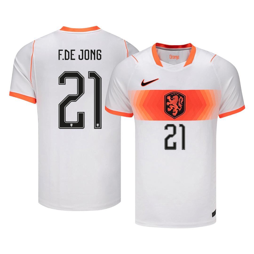 Camiseta F.DE JONG #21 Netherlands 2026 Segunda Equipación Copa del Mundo - Versión Hincha