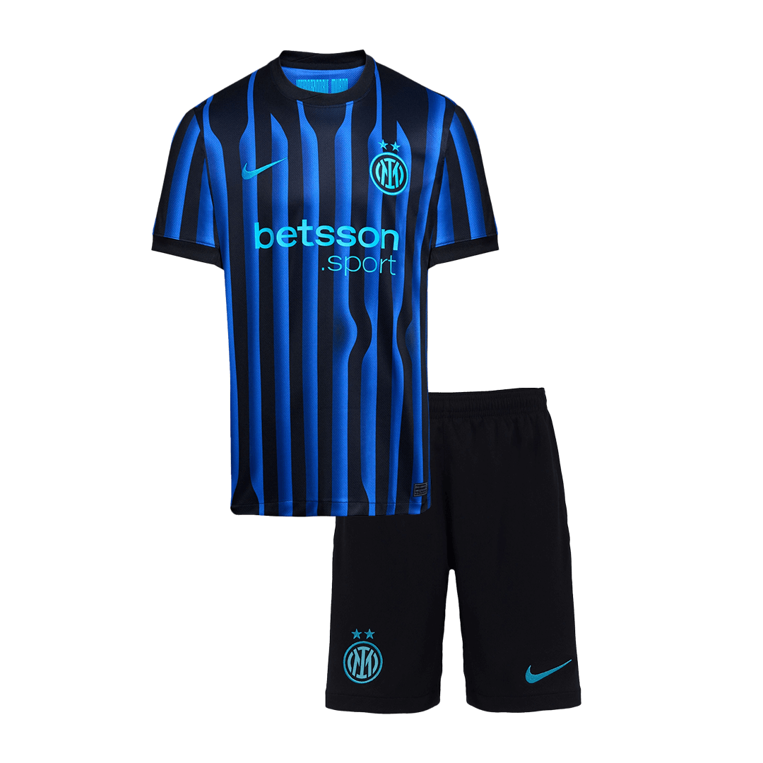 Miniconjunto Inter de Milán 2025/26 Primera Equipación Niño (Camiseta+Pantalón Corto)