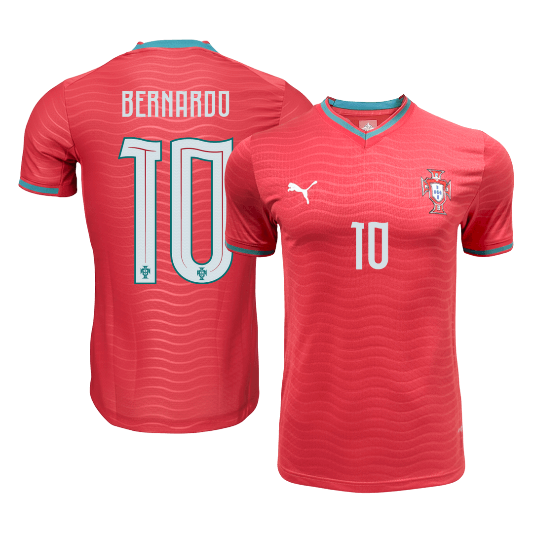 Camiseta Auténtica BERNARDO #10 Portugal 2026 Primera Equipación Copa del Mundo -Versión Jugador