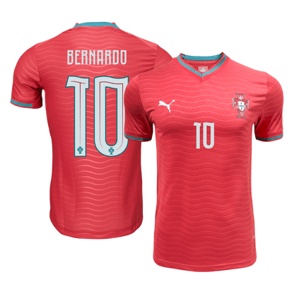 Camiseta Auténtica BERNARDO #10 Portugal 2026 Primera Equipación Copa del Mundo -Versión Jugador