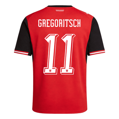 Camiseta GREGORITSCH #11 Austria 2026 Primera Equipación Copa del Mundo - Versión Hincha