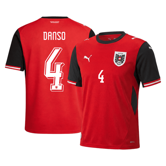 Camiseta DANSO #4 Austria 2026 Primera Equipación Copa del Mundo - Versión Hincha