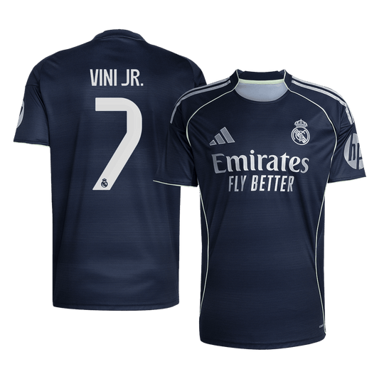 Camiseta VINI JR. #7 Real Madrid 2025/26 Segunda Equipación-Versión Hincha