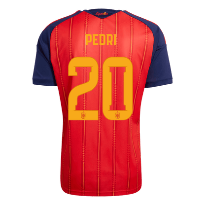 Calidad Premium Camiseta PEDRI #20 Spain 2026 Primera Equipación Copa del Mundo -Versión Hincha