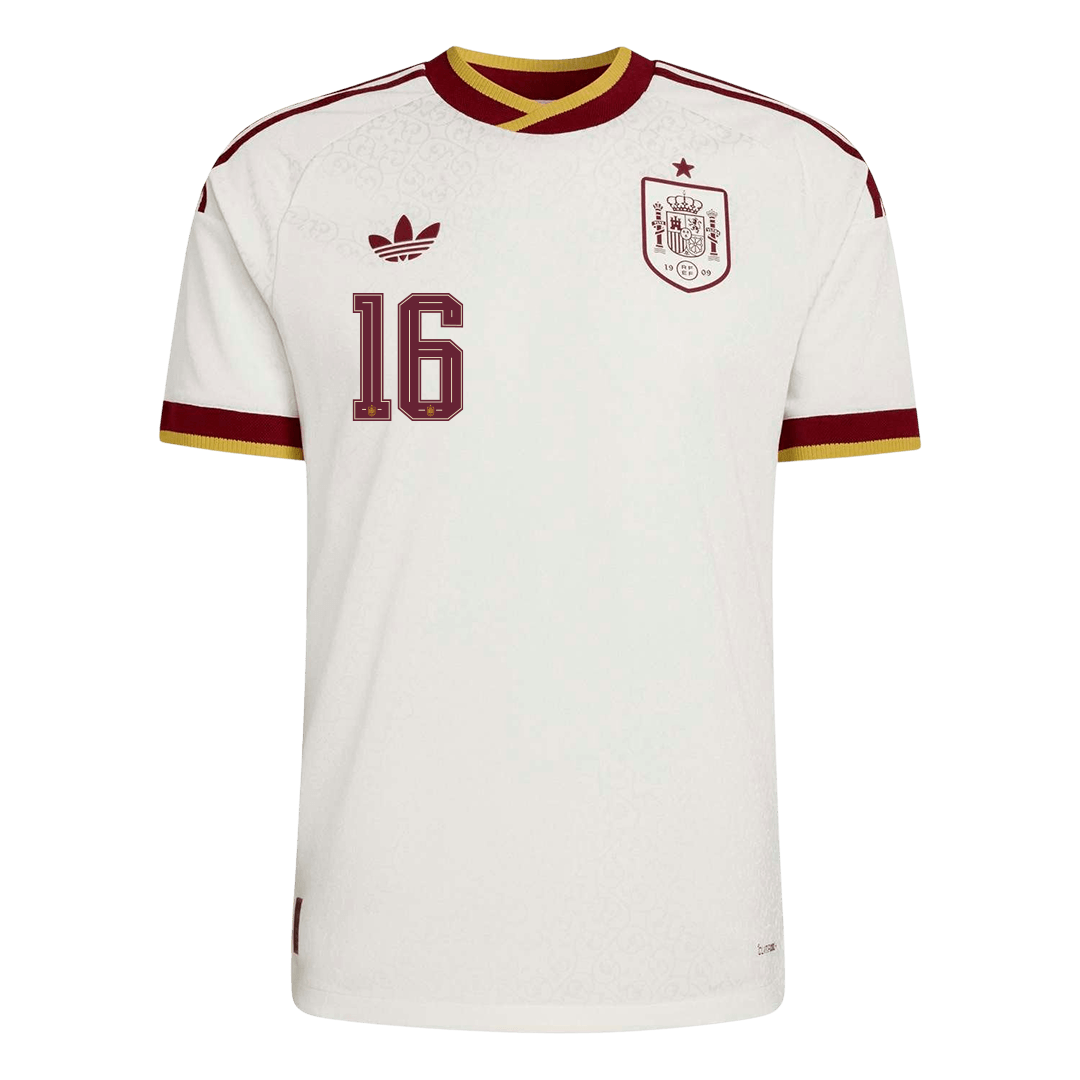 Camiseta Auténtica RODRIGO #16 Spain 2026 Segunda Equipación Copa del Mundo -Versión Jugador