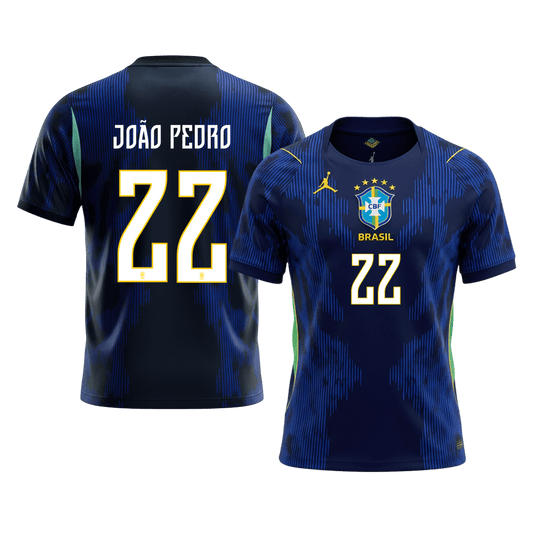 Camiseta João Pedro #22 Brasil 2026 Segunda Equipación Copa del Mundo - Versión Hincha
