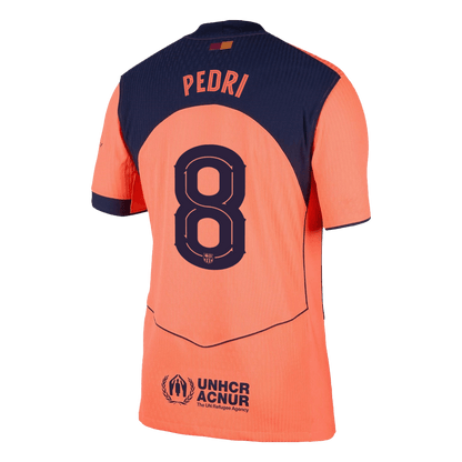 UCL Camiseta Auténtica PEDRI #8 Barcelona 2025/26 Tercera Equipación -Versión Jugador