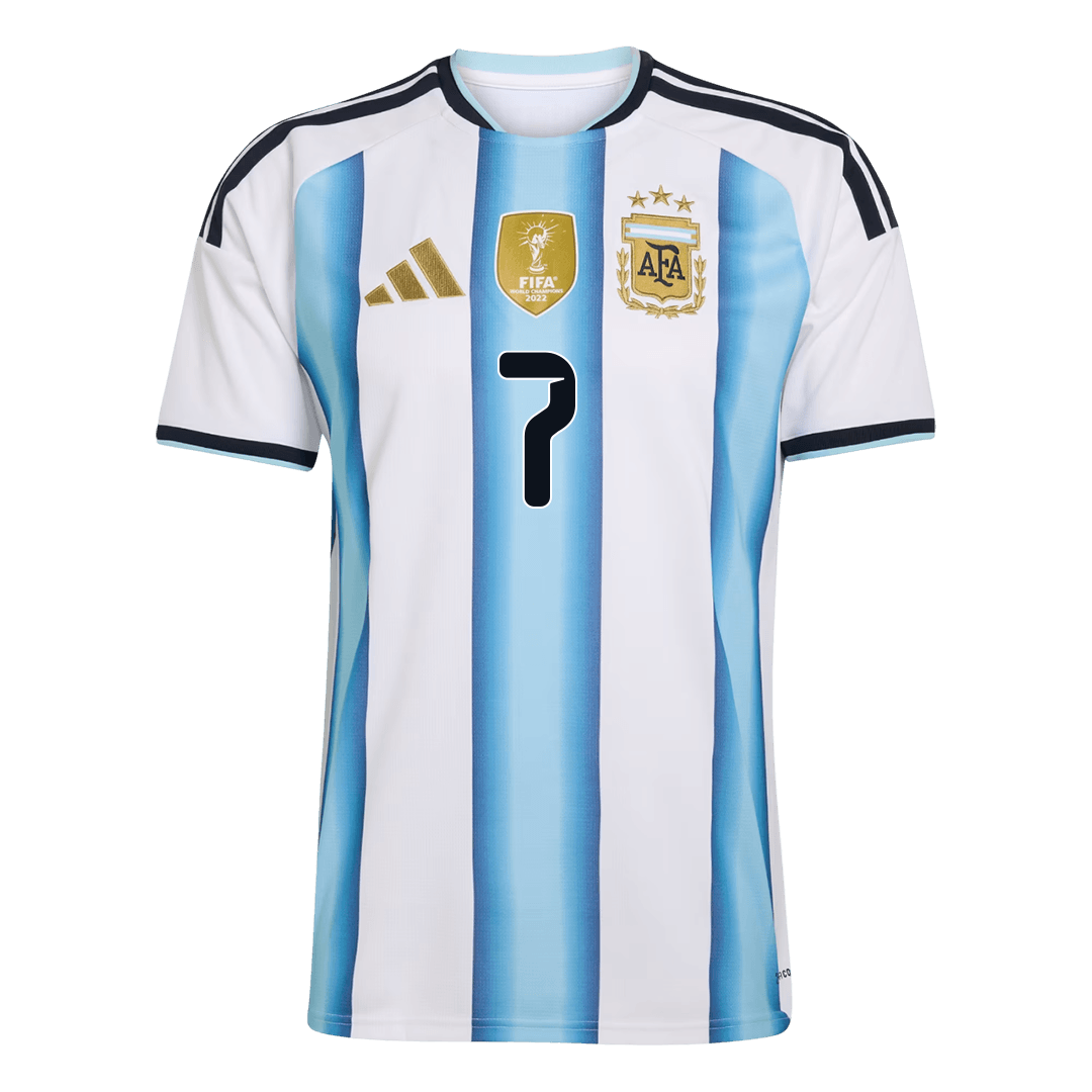 Calidad Premium Camiseta DE PAUL #7 Argentina 2026 Primera Equipación Copa del Mundo -Versión Hincha