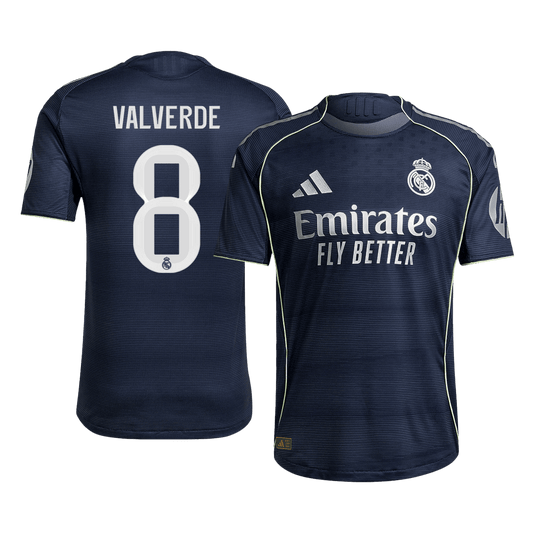 Camiseta Auténtica VALVERDE #8 Real Madrid 2025/26 Segunda Equipación-Versión Jugador