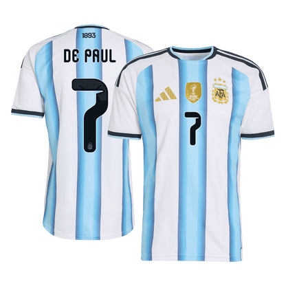 Camiseta Auténtica DE PAUL #7 Argentina 2026 Primera Equipación Copa del Mundo -Versión Jugador