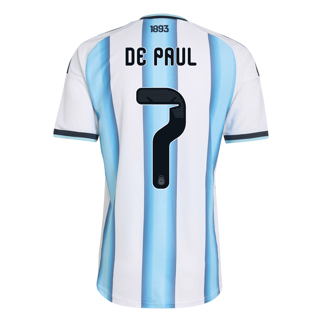 Camiseta Auténtica DE PAUL #7 Argentina 2026 Primera Equipación Copa del Mundo -Versión Jugador