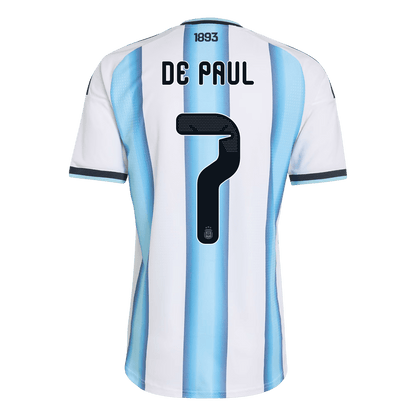 Camiseta Auténtica DE PAUL #7 Argentina 2026 Primera Equipación Copa del Mundo -Versión Jugador