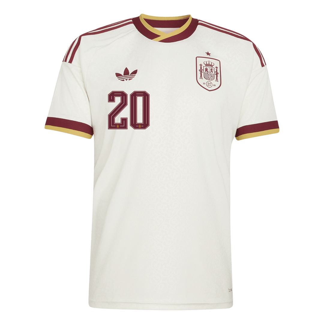 Camiseta Pedri #20 España 2026 Segunda Equipación Copa del Mundo - Versión Hincha