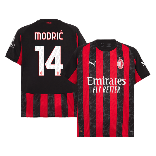 Camiseta MODRIĆ #14 AC Milan 2025/26 Primera Equipación-Versión Hincha