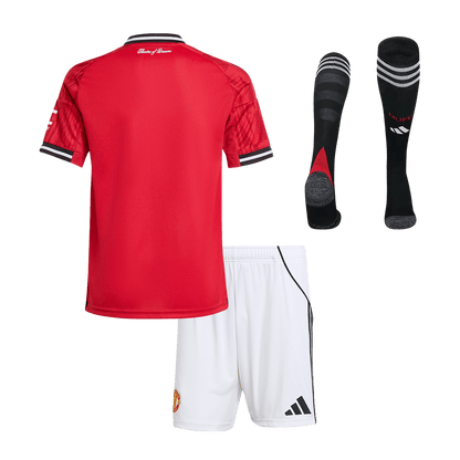 Conjunto Infantil Completo Manchester United 2025/26 Primera Equipación Kids