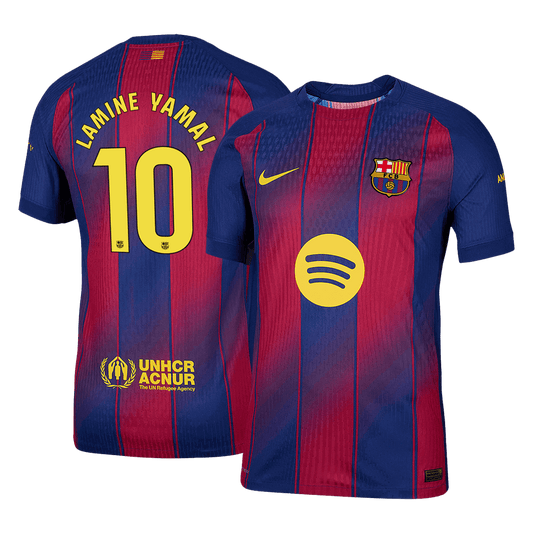 Camiseta Auténtica LAMINE YAMAL #10 Barcelona 2025/26 Primera Equipación-Versión Jugador
