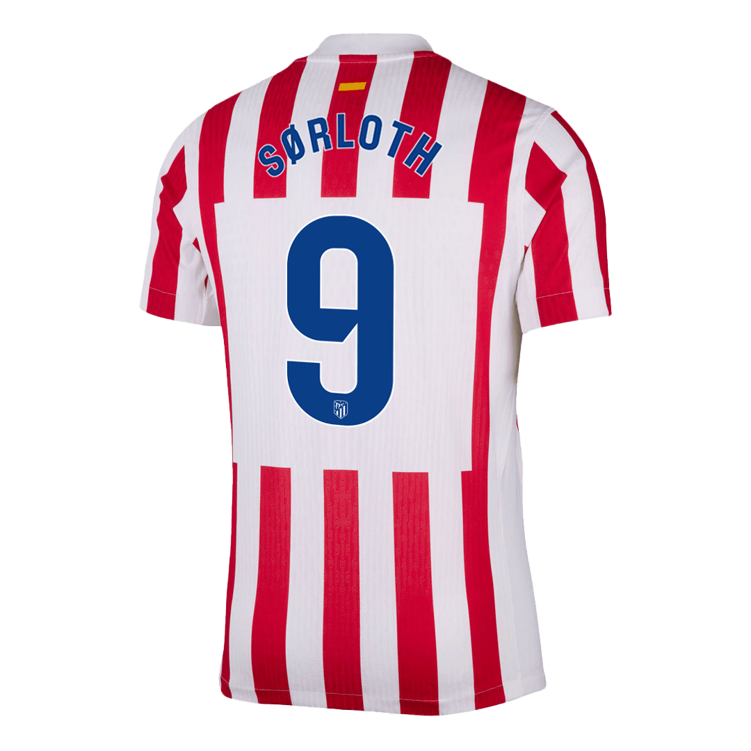 Camiseta Auténtica Sørloth #9 Atletico Madrid 2025/26 Primera Equipación - Versión Jugador - Vista 8