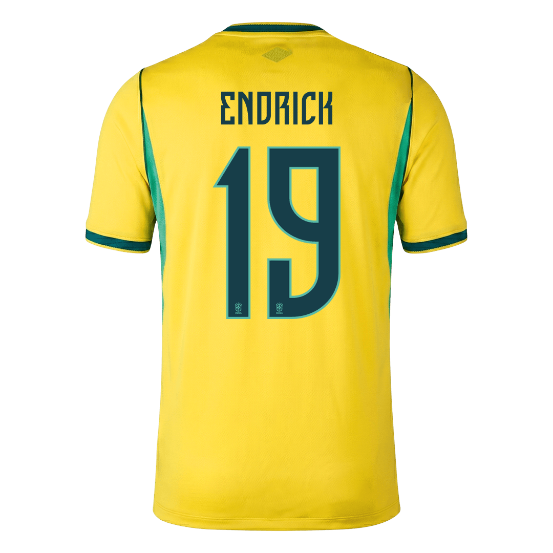 Camiseta ENDRICK #19 Brazil 2026 Primera Equipación Copa del Mundo - Versión Hincha
