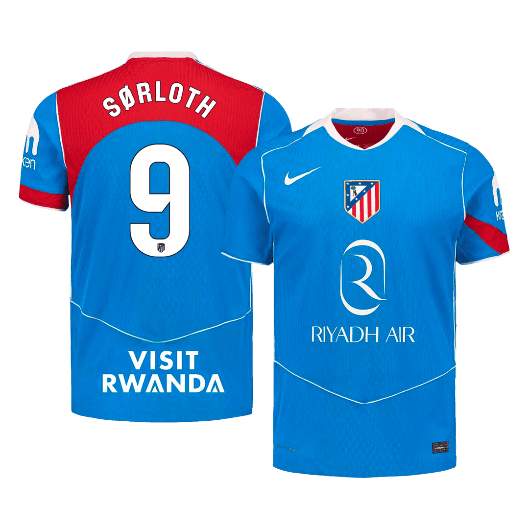 Camiseta Auténtica Sørloth #9 Atletico Madrid 2025/26 Tercera Equipación - Versión Jugador
