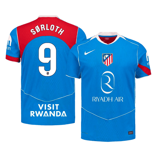 Camiseta Auténtica Sørloth #9 Atletico Madrid 2025/26 Tercera Equipación - Versión Jugador