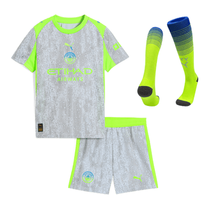 Conjunto Infantil Completo Manchester City 2025/26 Tercera Equipación