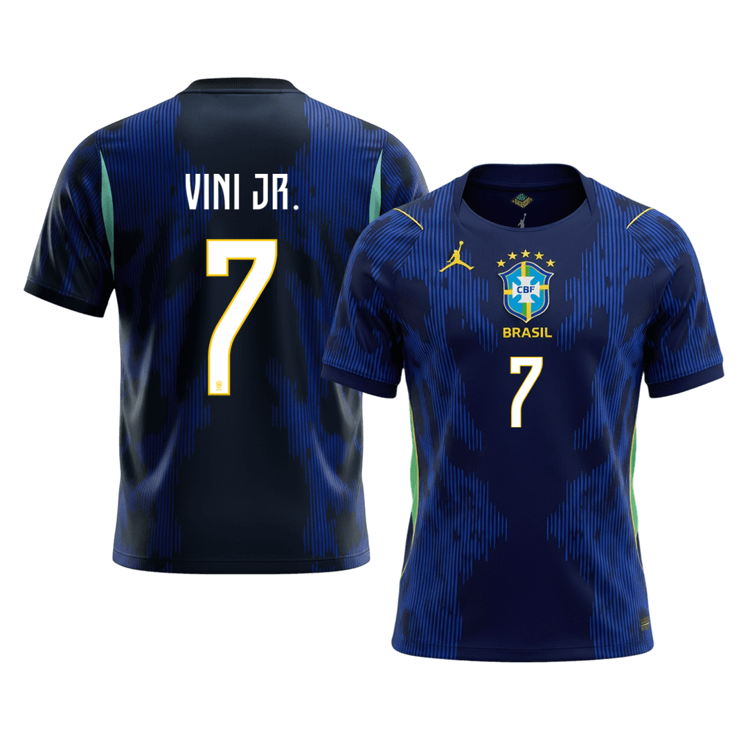 Camiseta Vini Jr. #7 Brasil 2026 Segunda Equipación Copa del Mundo - Versión Hincha