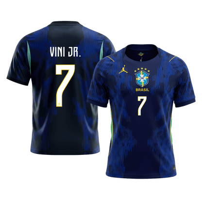 Camiseta Vini Jr. #7 Brasil 2026 Segunda Equipación Copa del Mundo - Versión Hincha