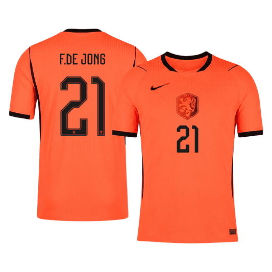 Camiseta Auténtica F.DE JONG #21 Netherlands 2026 Primera Equipación Copa del Mundo -Versión Jugador