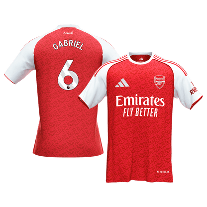 Calidad Premium Camiseta GABRIEL #6 Arsenal 2025/26 Primera Equipación -Versión Hincha